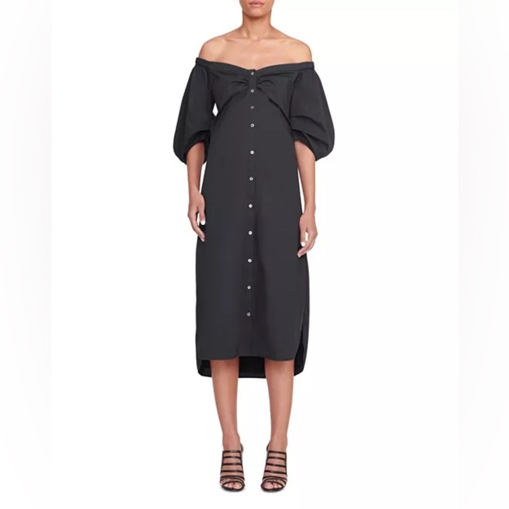 STAUD Reese Belted Dress Black - Picture 3 of 9